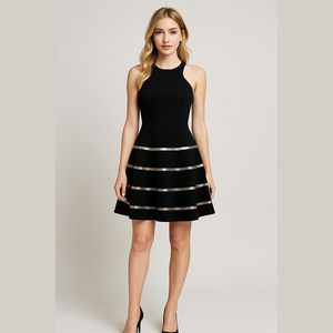 NWT Jodi Kristopher Black Cutout Back Mini Dress Size 1